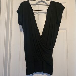 Black surplice top